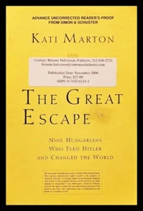 The Great Escape: Nine Jews Who Fled Hitler by Kati Marton ARC Uncorrected Proof - Picture 1 of 2