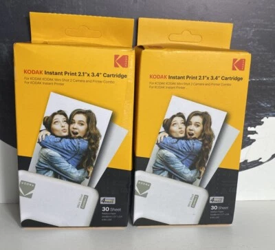 2 pack Kodak Instant Print 2.1"x 3.4" Cartridge 50 Sheets Total - Image 1 of 2
