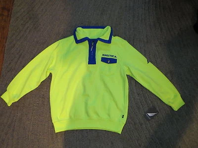 Nautica Boys Neon Yellow Sweatshirt - Size S(8) - NWT - Image 1 of 3
