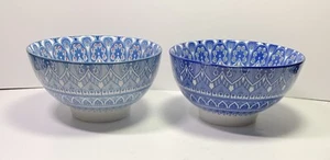 2 cuencos profundos de porcelana Vancasso Mandala de 6" de ancho - Imagen 1 de 10