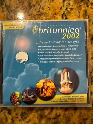 CDs NEW Encyclopedia BRITANNICA. 2002 Window Version 1994-2002 NEW - Image 1 of 2