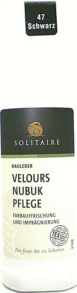 (6 /100ml)velours Nubuk Wildleder pflege Solitaire schwarz Stic 75 Ml