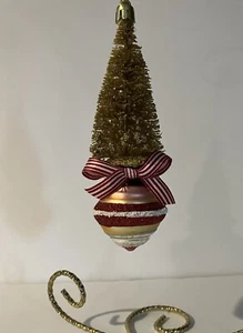 Handcrafted~Christmas Bottlebrush Tree Ornament - Picture 1 of 2