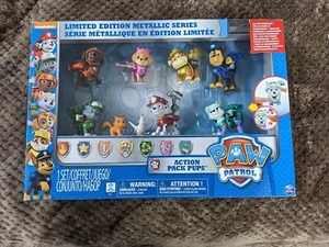 Paw Patrol Limited Edition Metallic Series Action Pups - Mint, Sealed In Box - Picture 1 of 3