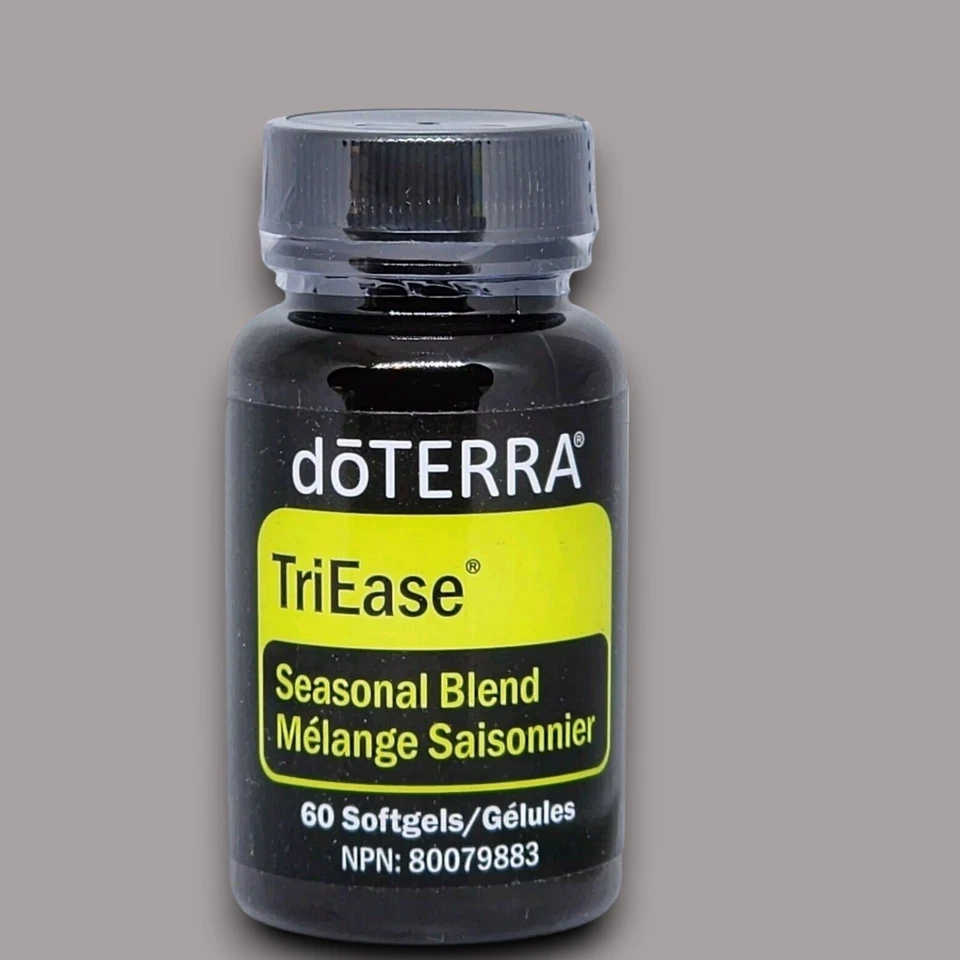 Mezcla de temporada doTERRA TriEase 60 cápsulas blandas fecha de caducidad 11.2027 Foto 1 de 3