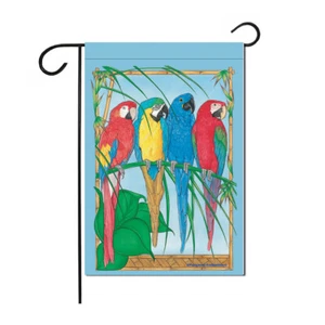 Aras Papagei Gartenflagge doppelseitig 12 Zoll x 17 Zoll - Bild 1 von 1
