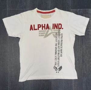 Sehr altes Alpha Industries T-Shirt, Farbe: used, vergilbtes weiß, gebraucht - Bild 1 von 5