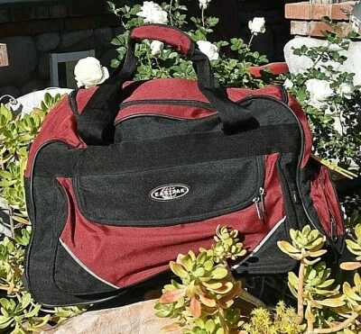 CARRITO DE LONA EASTPAK CASE VINTAGE MEDIANO ROJO Y NEGRO CON RUEDAS Foto 1 de 4