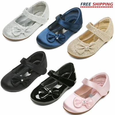 Baby Girls Toddlers Flat Shoes Party Wedding Dress Shoes Mary Jane Flat Shoes - Image 1 of 4