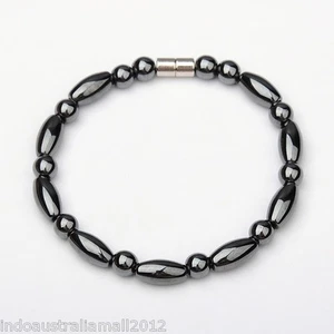Fashion Non-Magnetic Hematite Bracelet with Magnetic Clasps +Gift Pouch(JB01565) - Picture 1 of 5