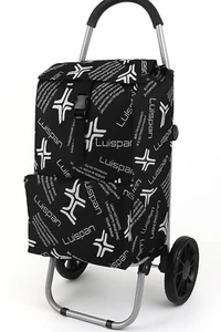 50 Litre Large 2 Wheel Foldable Folding Shopping Trolley with Front Pocket Cart. - Picture 1 of 6
