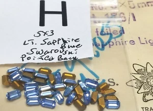 Vtg Lot Baby Tiny 5x3mm  4x5mm Octagon Rhinestone Swarovski Jewelry Repair 8000 - Picture 1 of 21