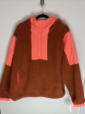 Free People FP Movement Fleece Jacket Lead The Pack Pullover Coral XS NWT - Image 1 of 4
