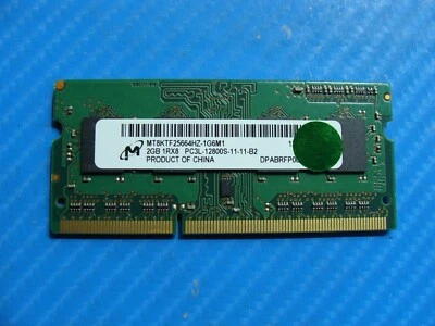 HP m6-1105dx  So-Dimm Micron 2GB 1Rx8 Memory PC3L-12800S MT8KTF25664HZ-1G6M1 - Image 1 of 2