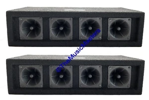 Pair 4-Way 200W Super Horn Tweeter Speaker Boxes Pro Studio DJ PA Car Home Audio - Picture 1 of 12