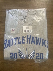 XFL St Louis Battlehawks Thermal Shirt Men’s Medium Gray Long Sleeve Graphic NWT - Picture 1 of 7