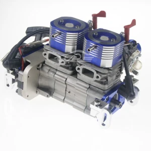 CNC RC Marine Boat 58cc Two Cylinder Gas Engine Motor for 1/5 RCMK ZENOAH QJ - Bild 1 von 14