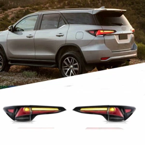 LED Rückleuchten Heckleuchten Für Toyota Fortuner 2016-2019 Dynamischer Blinker - Picture 1 of 12