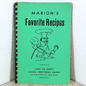 Cookbook Marion's Favorite Recipes Marion Presbyterian Church Pennsylvania 1950 - Picture 1 of 10