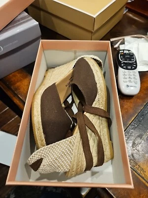 New Brown Espadrille Lace Up Size 8 by Gaimo Foto 1 de 4