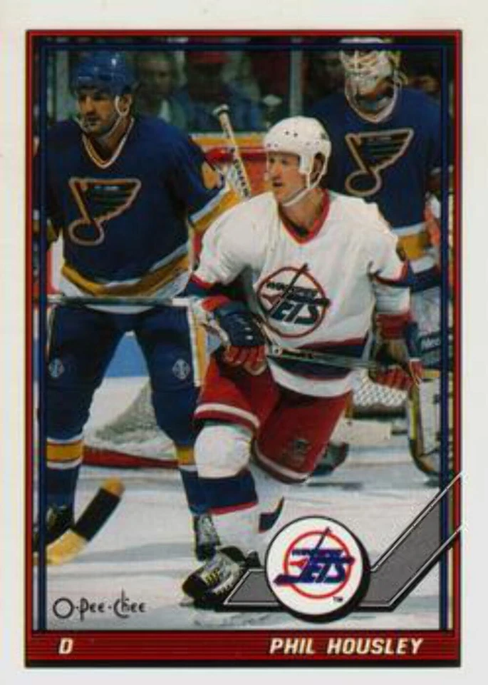 #395 Phil Housley - Winnipeg Jets - 1991-92 O-Pee-Chee Hockey - Image 1 of 1