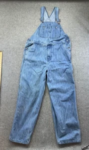 Craftsman Overalls Mens 40x29 Carpenter Blue Denim Jean Vintage Bib Overalls - Picture 1 of 12