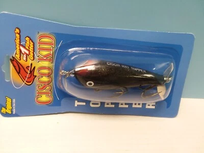 Suick Cisco Kid Topper - Musky / Muskie Bait - 黑色闪光 703 - NOC — 第 1/2 张图片
