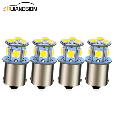 4pcs AC6V 1156 BA15S 8 SMD LED P21W White Indicator Turn Signal Light Bulb Globe - image 1 of 4