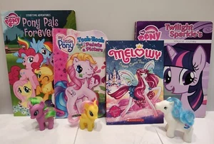 Lot of 7, Books (4) and Ponies (3), My Little Pony, Melowy, Chapter, Board - Bild 1 von 8
