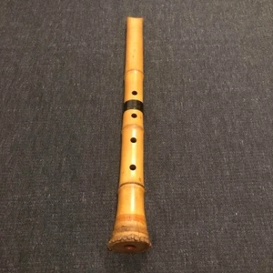 Japanese Instrument Shakuhachi 21inch vertical bamboo flute with sign - Picture 1 of 8