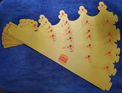 Lot of (20) Burger King Crown Paper Hats Birthday Party Favors NEW Crowns - Image 1 of 2