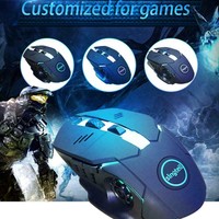 Gaming Mouse Wireless Silent LED Backlit USB 6-key For Office Rechargeable K5N1