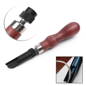 Herramienta de artesanía de cuero ajustable U-Gouge corte y plegado herramienta de mano de trabajo - Imagen 1 de 8