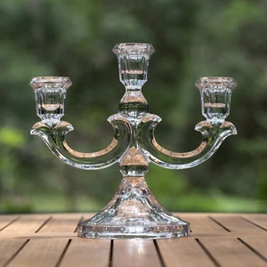 Crystal 3-Light Candle Stick Holder - Picture 1 of 6