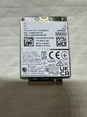 Dell Latitude 5420 5424 7424 Snapdragon X20 4G LTE Wireless DW5821e J6J8X S17 - Image 1 of 2