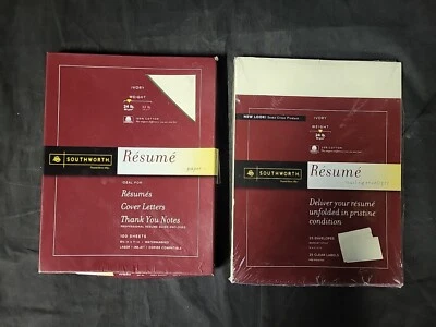 Sobres de papel y correo Southworth para currículum - marfil - 24 lb - CAJA ABIERTA Foto 1 de 3