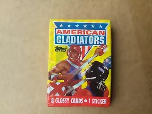 3 Vintage 1991 American Gladiators versiegelte Kartenpackungen Papier Eph Sammeln Werbung - Bild 1 von 2