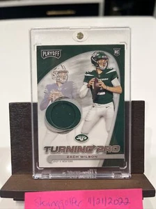 2021 Panini Playoff Turning Pro Zach Wilson TP-ZWI RC New York Jets Jersey Relic - Picture 1 of 2