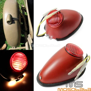 1 Pair Tail Light Rear Fender Brake Light For BMW R12 R50 R71 ZÜNDAPP KS750 DBK - Picture 1 of 9