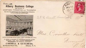 New York Albany 1896 numeral duplex Illustrated Advertising Albany Business Col - Picture 1 of 1