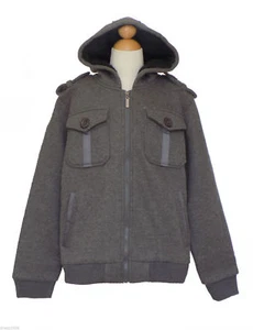 Boys Winter, Holiday,Jacket w/Hat, Gray, Size Small (4-5 years) - Picture 1 of 3