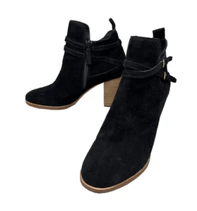 Cole Haan Linnie Bootie Womens 11B Black Suede Block Heel - Picture 1 of 15