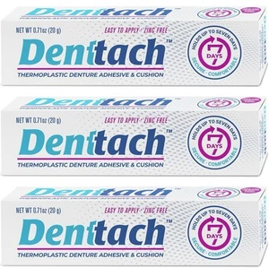 New 3 Pack - Thermoplastic Denture Adhesive – Long-Lasting Grip for Up to 7 Days - Picture 1 of 3