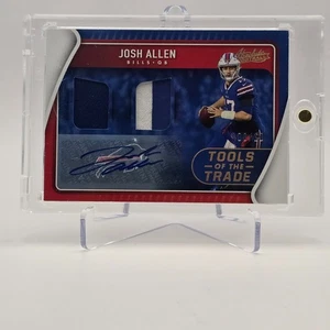2021 PANINI ABSOLUTE JOSH ALLEN /10 TOOLS OF THE TRADE DUAL PATCH AUTO TTD14 - Picture 1 of 12