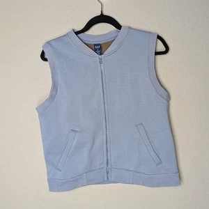 Gilet felpa GAP grigio con zip M minimalista Y2K anni 90 strato Normcore - Foto 1 di 6