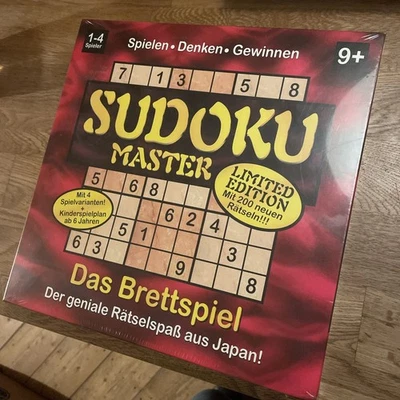 Neu In Folie Sudoku Master Spiel 1-4 Spieler  Limited Edition 200 Rätseln - Bild 1 von 3