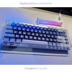 Acrylic Keyboard Clear Protector Case Mechanical Keyboard Dust Cover For60/61/64 - Picture 1 of 32