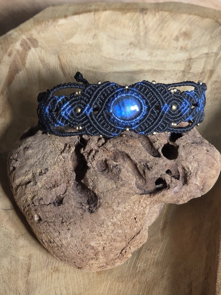 Labradorit Armband Neu Handarbeit Unikat Edelstein Schmuck - Bild 1 von 1