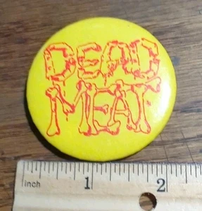 RARA DEAD MEAT promo 2,25" spilla pulsante film horror VHS splatter Gore 1993 - Foto 1 di 2