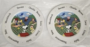 2 Vtg 1966 Johnson Bros PEANUTS Gang Snoopy Character Collectible Plate England - Picture 1 of 11